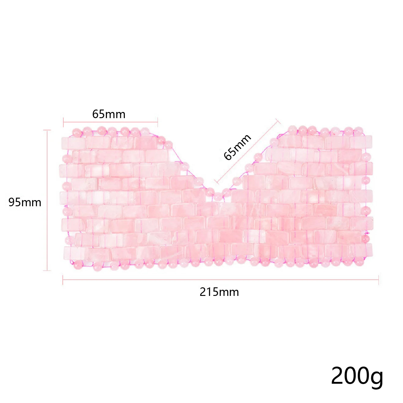 Rose Quartz| Natural Crystal Eye Mask