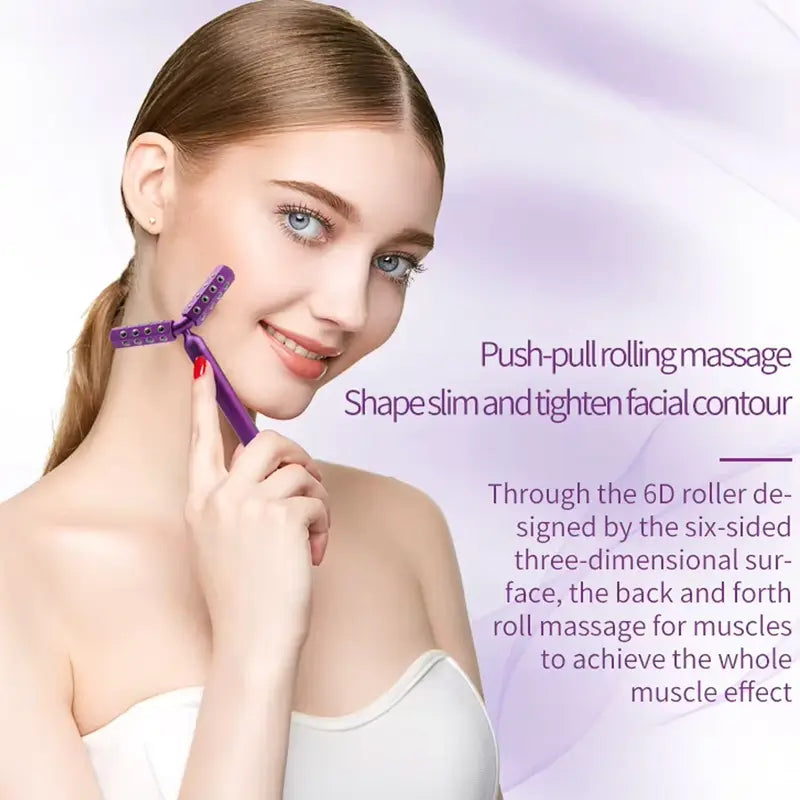 Y-Shape Germanium Stone Vibration Body Slimming Massage Roller