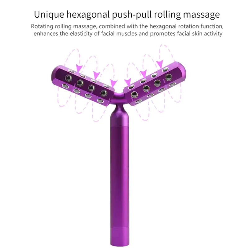Y-Shape Germanium Stone Vibration Body Slimming Massage Roller